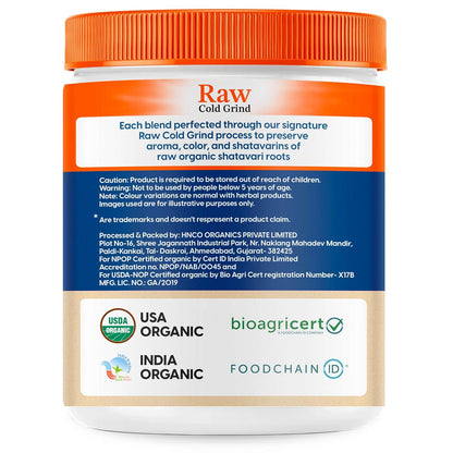 The Nature's Society Organic Shatavari Powder 100g | Raw Cold Grind | USA & India Organic Certified | Pure Shatavari Root | Supports Women's Hormonal Wellness & Lactation | Ayurvedic | Non-GMO