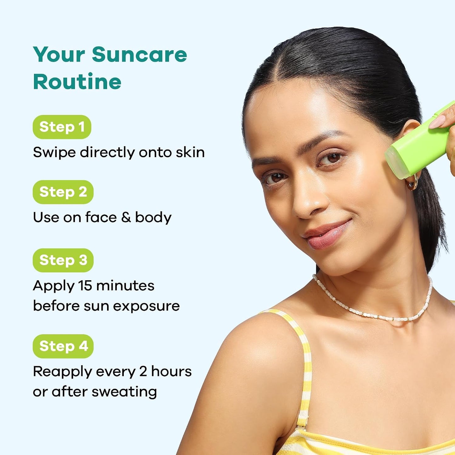 Earth Rhythm Daily Dew Cooling Sunstick SPF 60 PA ++++ with Hyaluronic Acid & Aloe Vera, In Vivo Tested