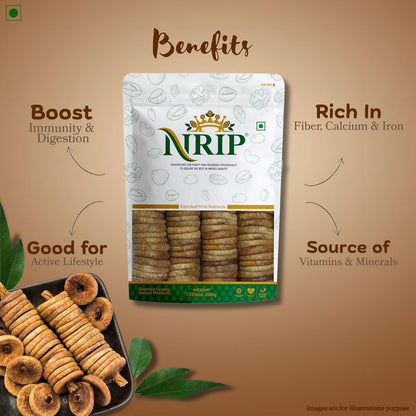 NRIP Premium Dried Afghani Anjeer 200g I Low in Fat | Dry Fruits in Fresh | Healthy Snacks I Rich Source of Vitamins Dietary Fiber | Dry Figs