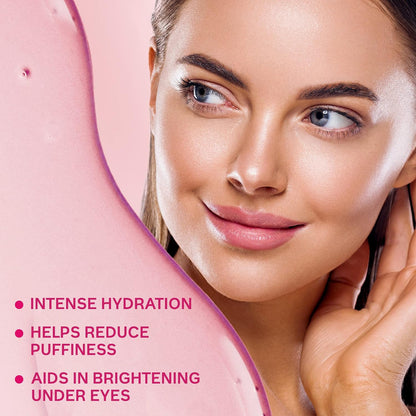 FACESCANADA Pink Aloe Vera Fresh Eyes Serum For Under-Eye Care, 15ml | Squalene, Witch Hazel & Quinoa Extracts | Anti-Ageing, Brightening & Intense Hydration | Helps Reduce Puffy Eyes & Dark Circles