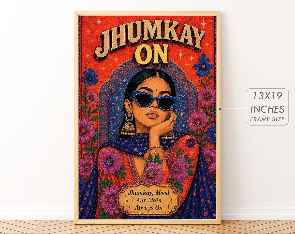Big Aesthetic Indian Framed Posters Wall Decor Paintings For Living Room, Bedroom/Big Paintings For Wall Decoration/Posters Gift Items For Girls (13x19 Inches) (Swag)