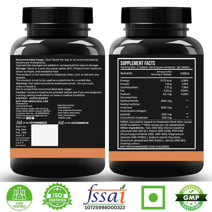 Nutrasium Glucosamine Tablets For Joint Support Supplement with Collagen & Glucosamine Chondroitin MSM | Joint support | Joint Pain Tablets - 45