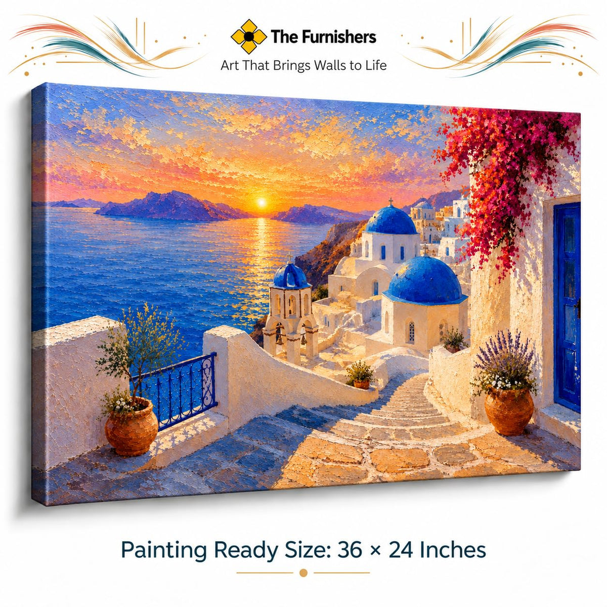 UNFRAMED 36 x 24 Inch Canvas Painting roll, Modern European-Style Wall Art, Beautiful Digital Painting for Home, Living Room, Bedroom, Office, Hotels, Artwork, for Gifting
