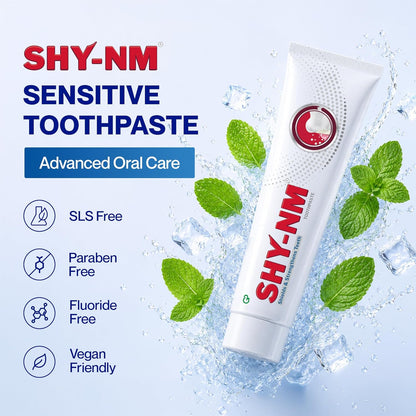 SHY-NM Sensitivity Toothpaste (Pack of 1) 100g | Instant and long-lasting relief from Dental Sensitivity | Remineralises Teeth | SLS free, Parabens free and Vegan friendly | Fresh Mint Flavour
