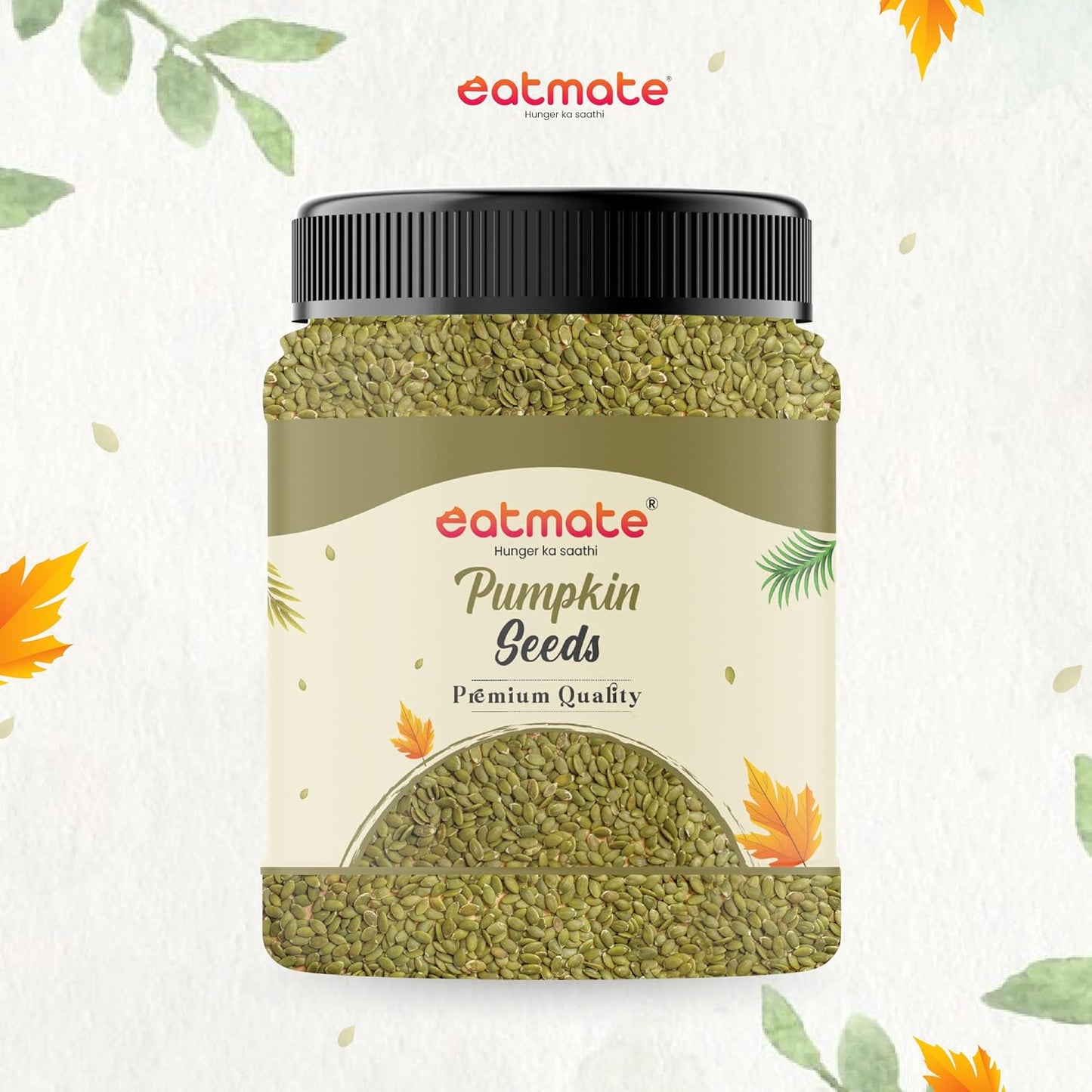Eatmate Premium Raw Pumpkin Seeds | Gourmet Protein Rich Pepitas | Healthy Vegetarian Super Seeds for Snacking, Salads, Smoothies & Daily Nutrition