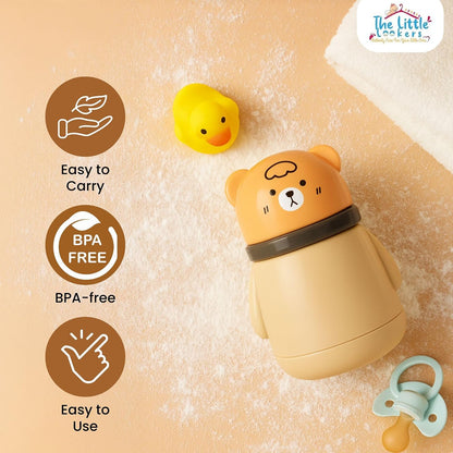 THE LITTLE LOOKERS Portable Baby Skin Care Baby Powder Puff With Box Holder Container For New Born & Kids For Baby Face & Body (Skin)