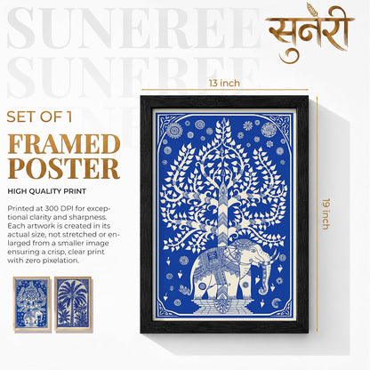 Traditional Indian Wall Art — Set of 2 (ART 22, 13x19 INCHES)