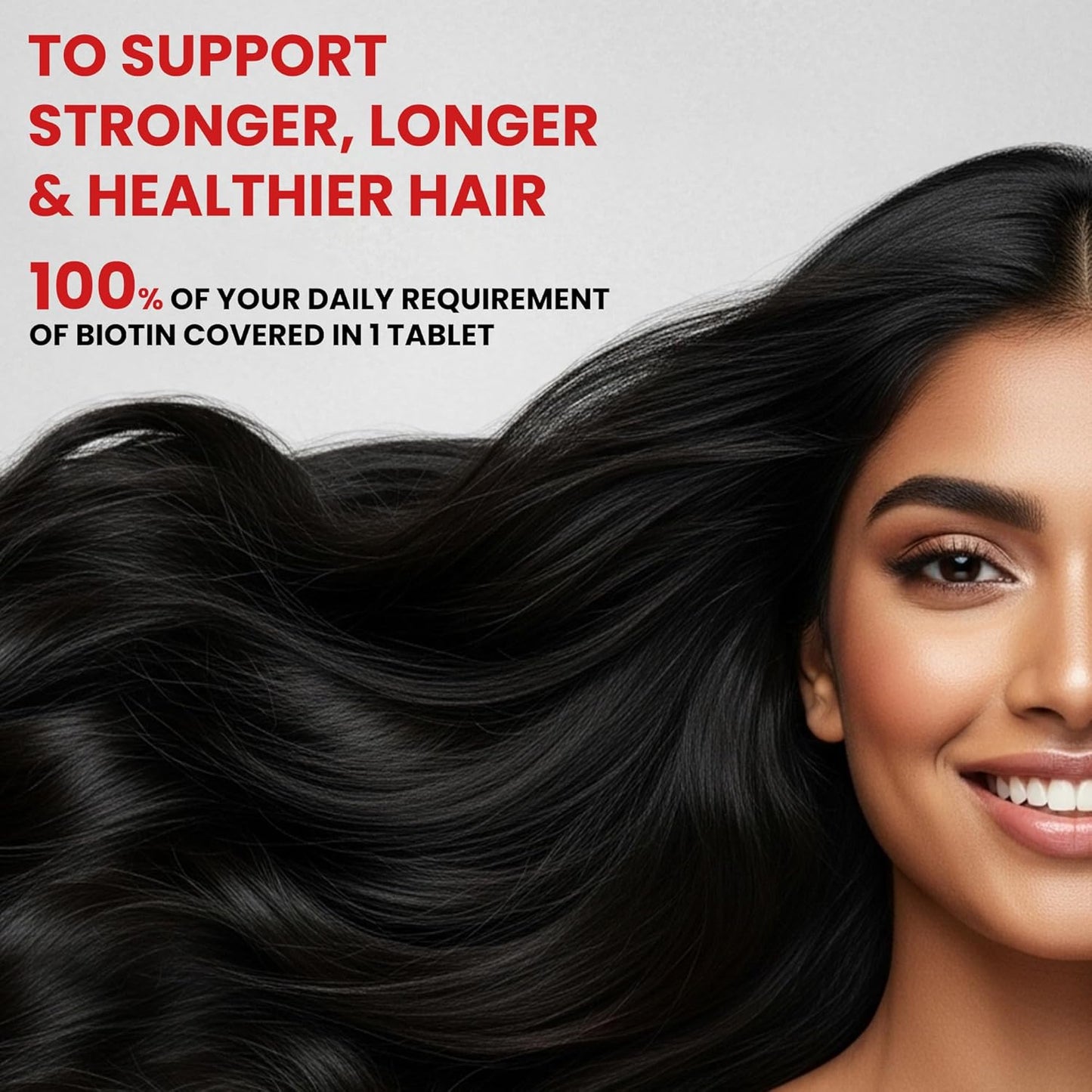 Carbamide Forte Biotin Tablets for Hair Growth | Biotin Supplement with 50 Multivitamin Ingredients for Women & Men | Hair Supplements for Women & Men | Hair Growth Tablets - 90
