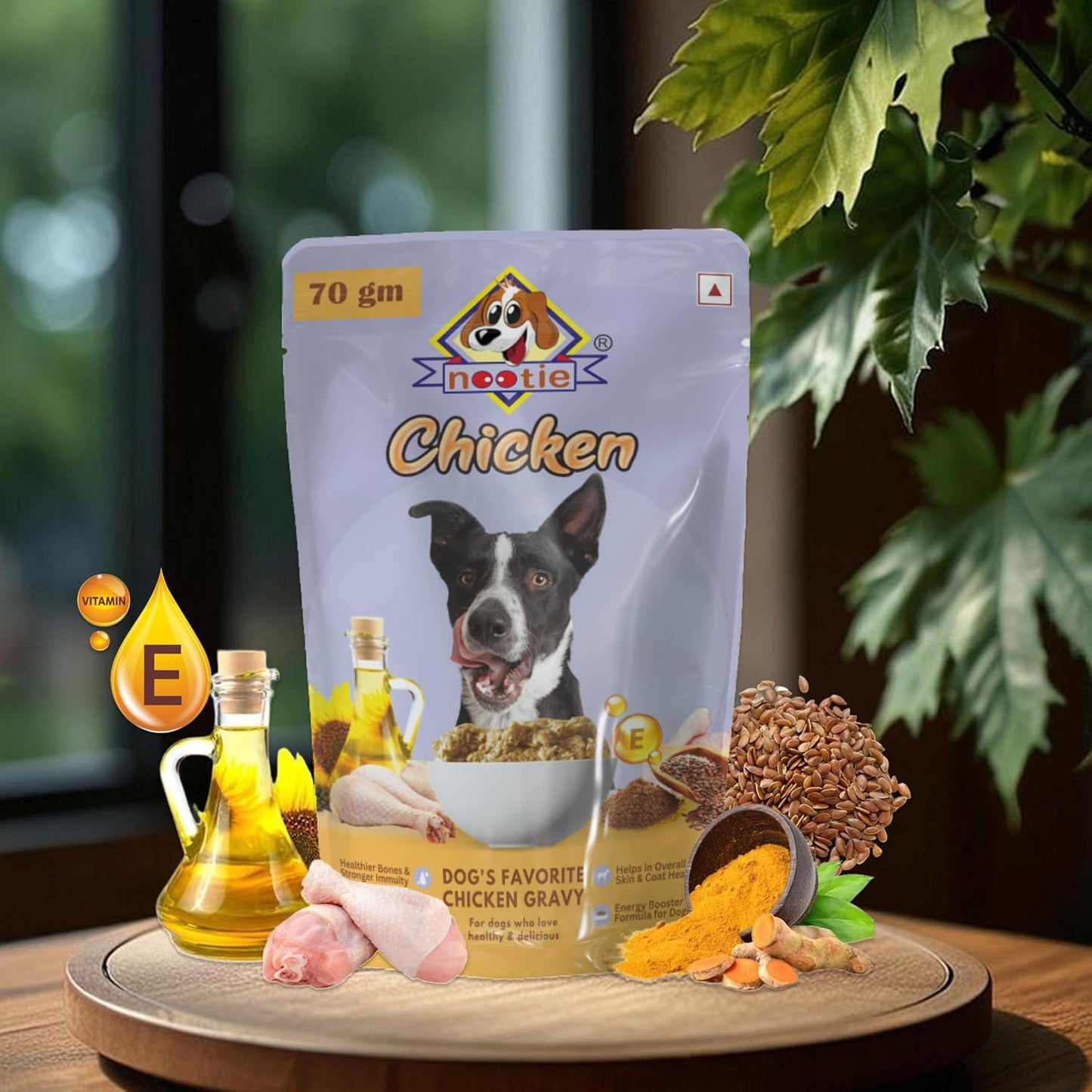Nootie Wet Gravy for Dog Natural Ingredients, Easy to Digest, Enhances Dog Food, Dog Food Topper | Picky Eater & Appetite Booster Chicken Gravy 70g