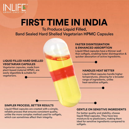 INLIFE Flaxseed Oil Omega 3 6 9 Supplement, Extra Virgin Cold Pressed 500 mg - 60 Vegetarian Capsules (Pack of 1)