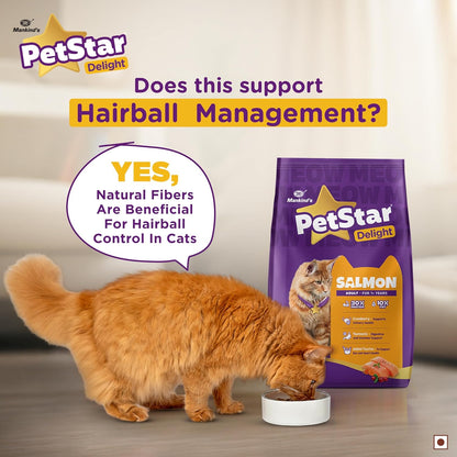 Mankind PetStar Kitten Cat Food Salmon Flavour (1 Kg) | Complete & Balanced Nutrition for Healthy Growth, Urinary, Immune & Digestive Support