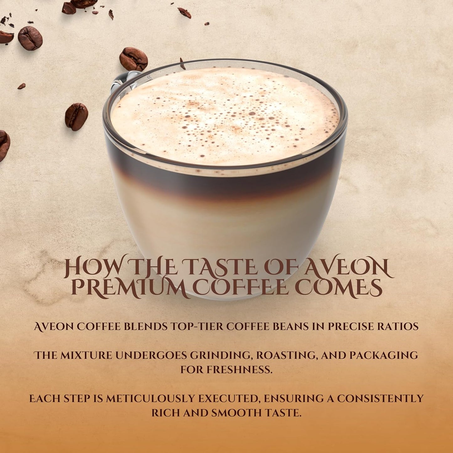 Aveon Cafe Premium Instant Coffee - 100g Jar | Finely Agglomerated Coffee Blend | Rich Aroma & Smooth Flavor | Crafted with 100% Arabica & Robusta | Instant Coffee Perfection