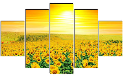 flower wall Painting for Living Room | Painting for Wall Decoration | Wedding Gift for Couples | 3D Painting for Bedroom | Abstract Painting Set of 5 (75x45 cm) SANFPNLS32671