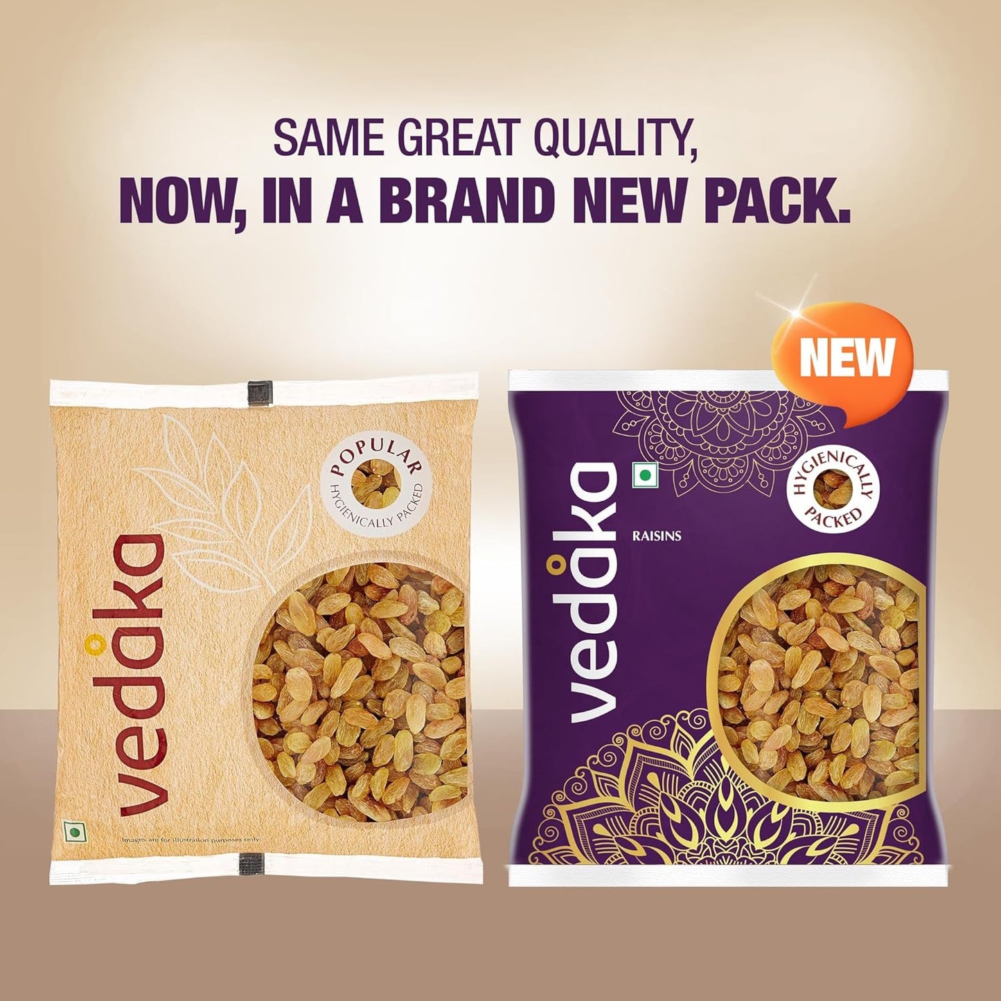 Vedaka Raisins | 500 g | Kismish | Premium Dried Grapes | Sweet Fruity Taste And Soft Chewy Texture | Natural Source Of Antioxidants, Potassium & Fiber | Healthy Snack