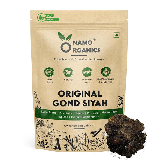 Namo Organics - 400g - Asli Kala Gond siyah - Original Organic Gond Siyah Black Gum | Black Gond - Herb