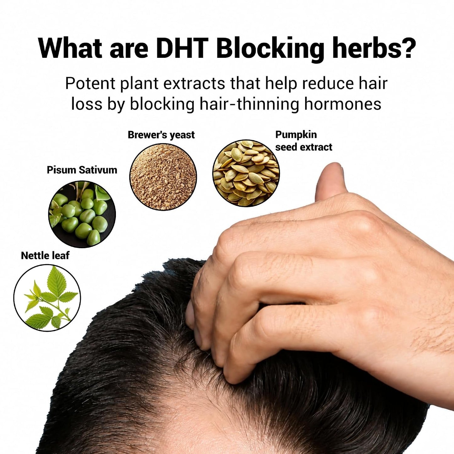 NutraStore Hair Nutrients | Biotin Tablets for hair regrowth support | With Essential Amino Acids, DHT Blockers, Vitamins & Minerals | Support Hair Growth and Strength | Hair Supplement for Men & Women |30 Tablets