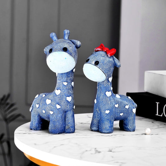Decorative Items for Home Living Room Decor Giraffe Showpieces, Home Decor Items Decoration, Decorative Items for Giraffe Figurine for Office Desk Decor Items, Set of 2