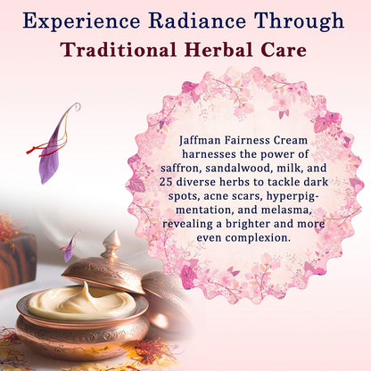 Fairness Cream with Saffron, Sandal, Milk and 25 Different Herbs | Skin Whitening, Dark Spot Removal & Acne Scars Removal Cream |For All Skin Type| For Men and Women | Pack of 1