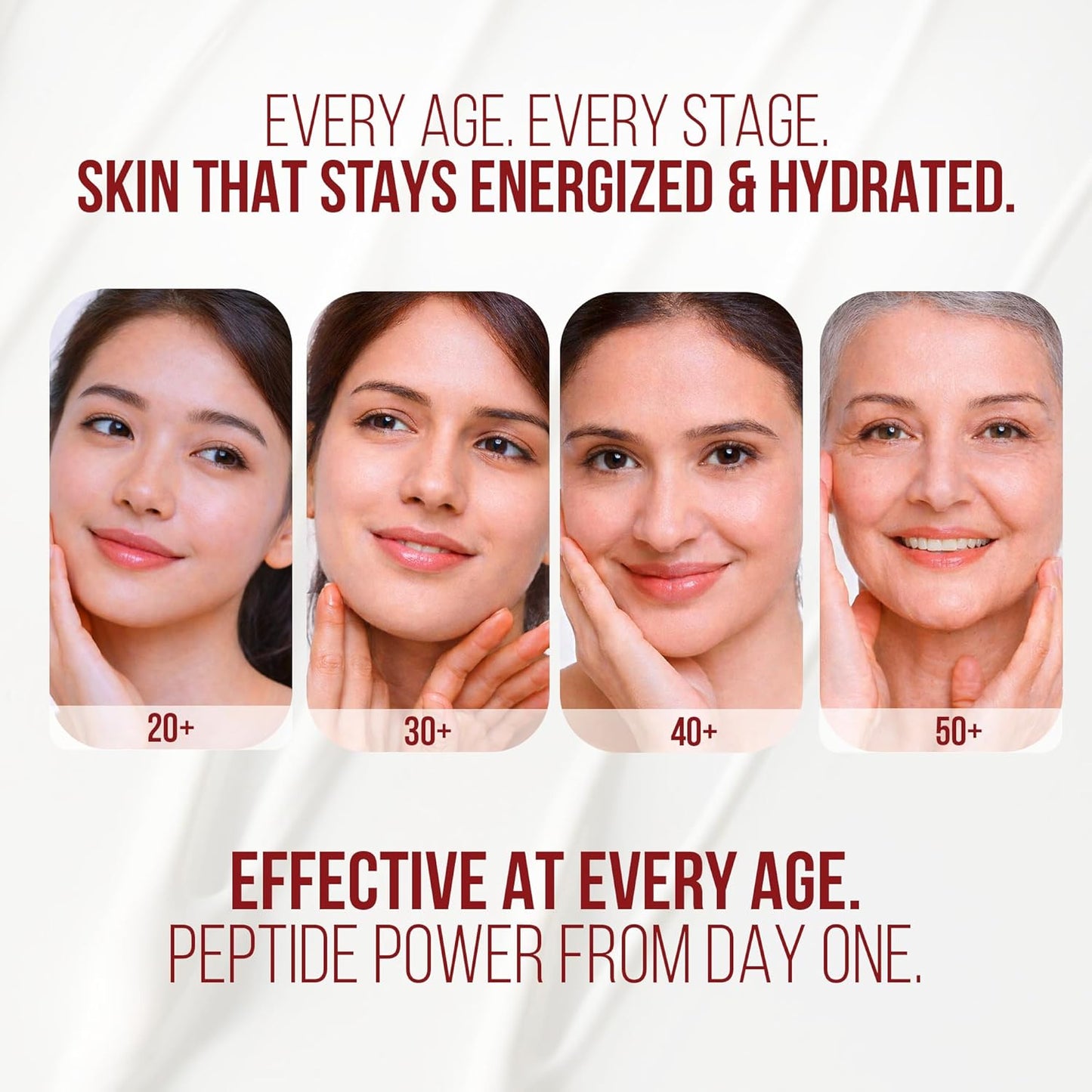 Mitchell USA Skin Energizer Peptide Moisturizer Cream for Cell Renewal & Repair, Hydrating & Moisturizing Dry Skin & Reduces Wrinkles Lotus Seed Extracts, Pumpkin Seed Extracts, Pine Bark Extracts & Apple Extract for Unisex All Skin Type, 30ml