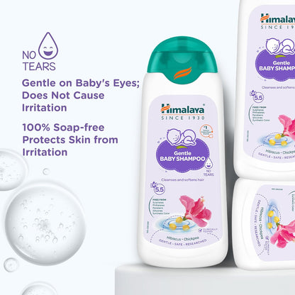 Himalaya Gentle Baby Shampoo with Hibiscus, Chickpea | No Tears | pH 5.5 | No.1 Doctor Recommended Brand | Cleanses, Softens & Nourishes hair | Safe for Newborns | Hypoallergenic