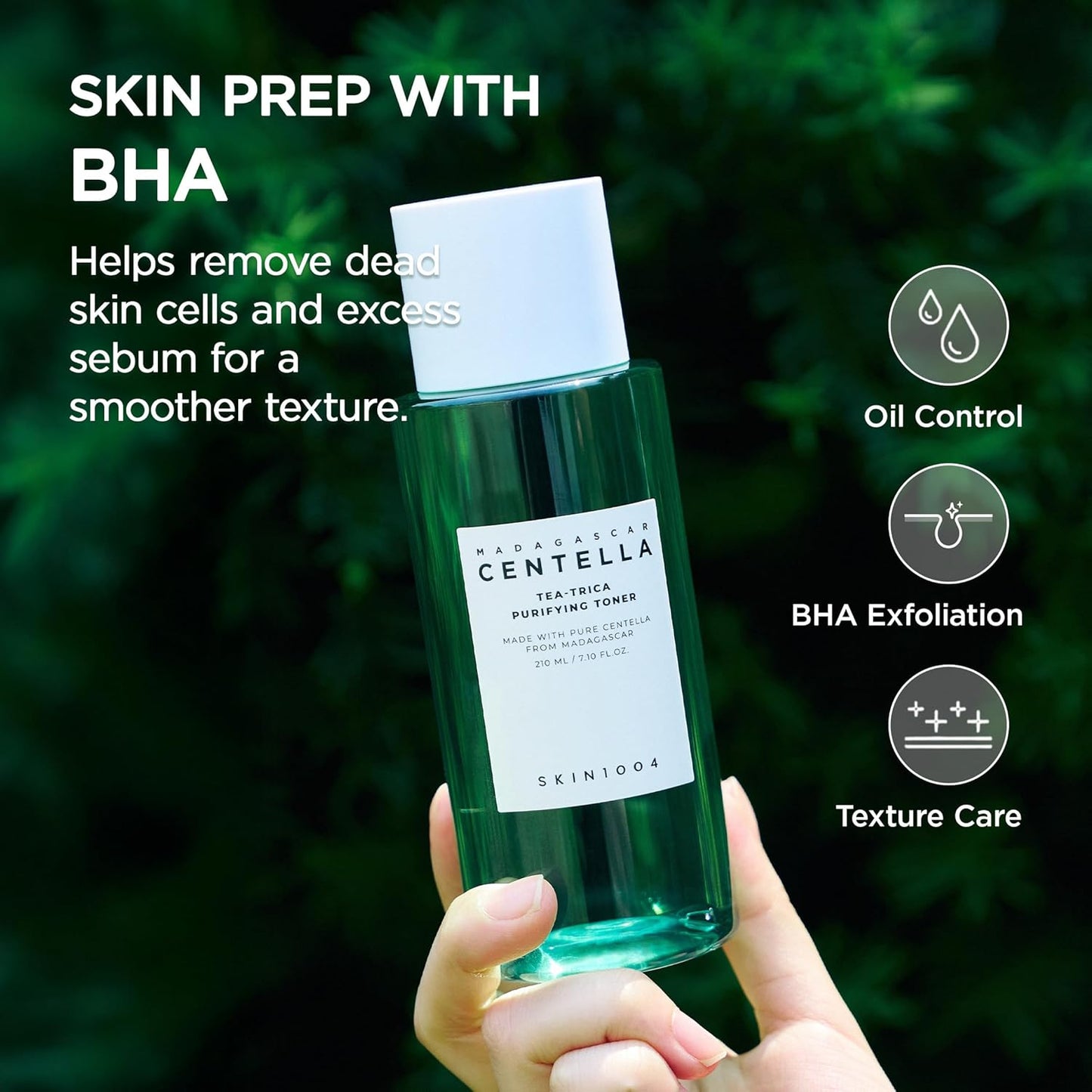 SKIN1004 Tea-Trica Purifying Toner, 210ml – Acne Care & Soothing Hydration Facial Toner with Tea Tree & Centella Asiatica for Oily, Sensitive & Acne-Prone Skin, Korean Skincare Formula