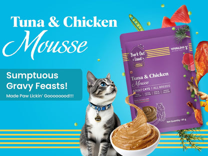 BARK OUT LOUD - Fresh Tuna & Chicken Mousse Wet Cat Food, Adult, 1 count, 1 count