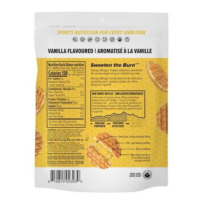 Honey Stinger Organic Mini Waffles Sports Nutrition, Vanilla 5.3 Ounce