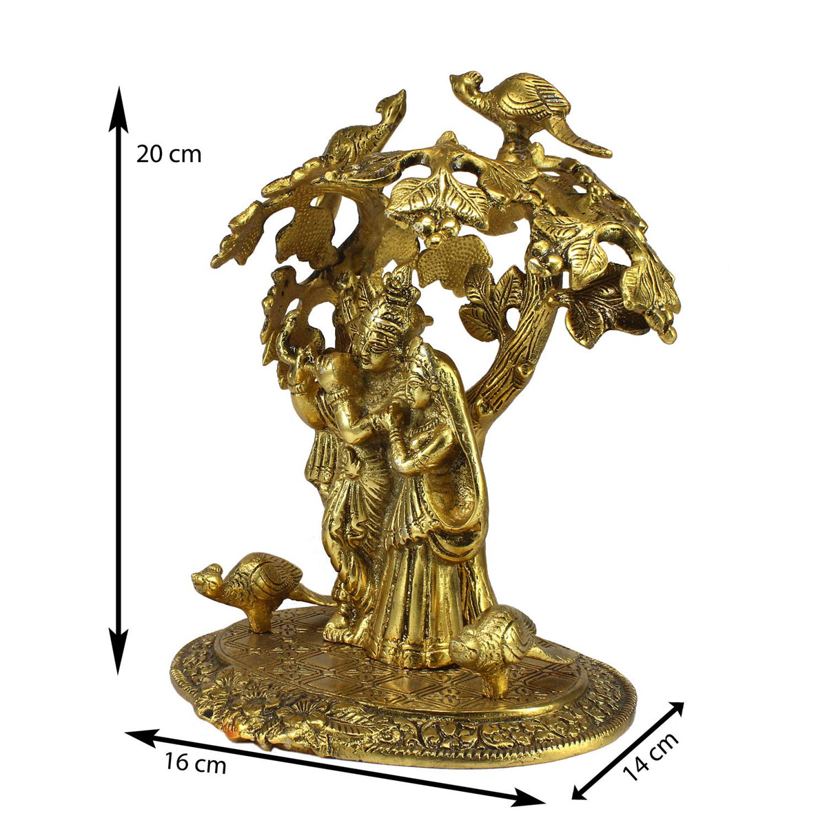Radha Krishna Standing Under Tree Showpiece