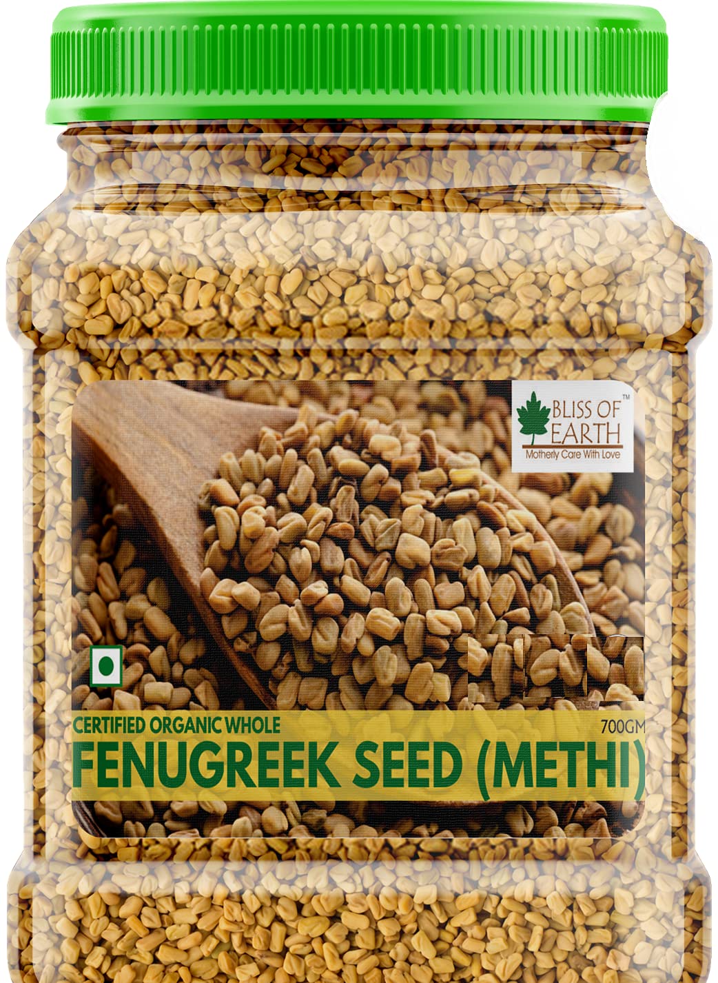 Bliss of Earth 700GM Certified Organic Fenugreek Seed Whole, Sabut Methi Dana