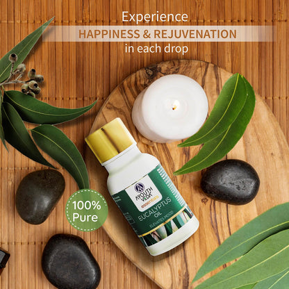 Ayouthveda Eucalyptus (Nilgiri) Essential Oil for Skin & Hair | Aromatherapy Kit for Stress Relief & Relaxation | 100% Pure & Natural Therapeutic Grade |Can Be Used as Air purifier (Pack Of 1; 15ml)