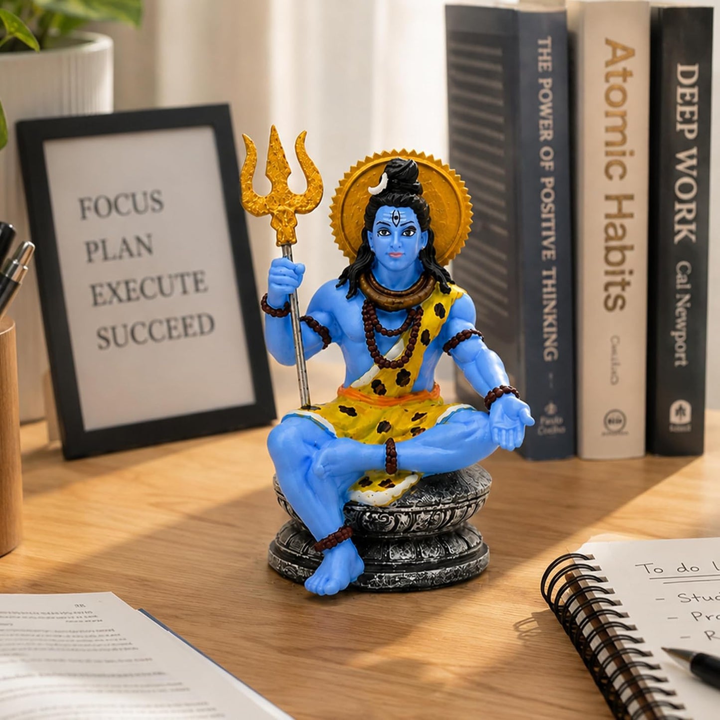 UNOVATE Shiva Idol for Car Dashboard | Adiyogi Statue | Mahadev Idol, 10 cm