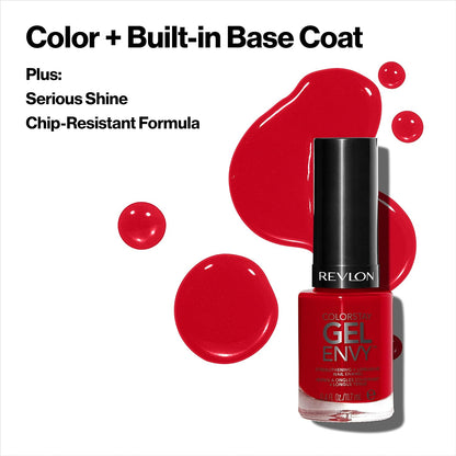 Revlon ColorStay Gel Envy Longwear Nail Enamel, Chip Resistant Diamond Top Coat Nail Polish with Shine, 11.7 ml