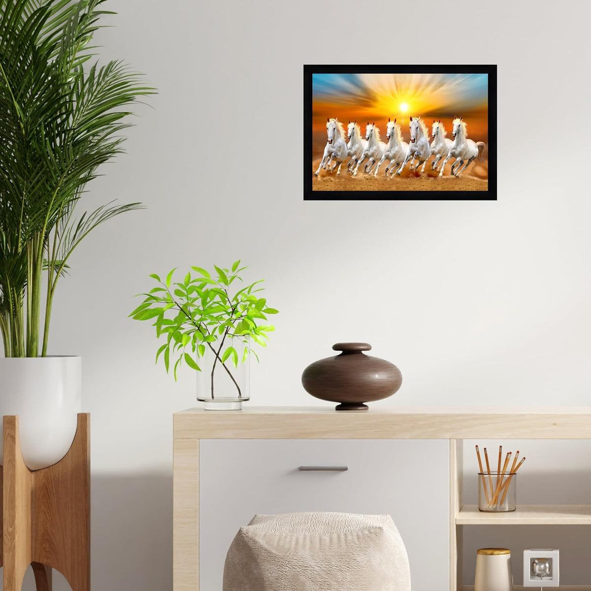 Running Seven Horses Painting