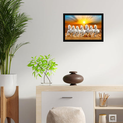 Running Seven Horses Painting