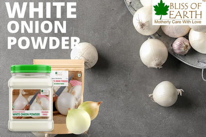 Bliss Of Earth 500Gm Natural White Onion Powder, Dehydrated, Good For Cooking & Hair Growth