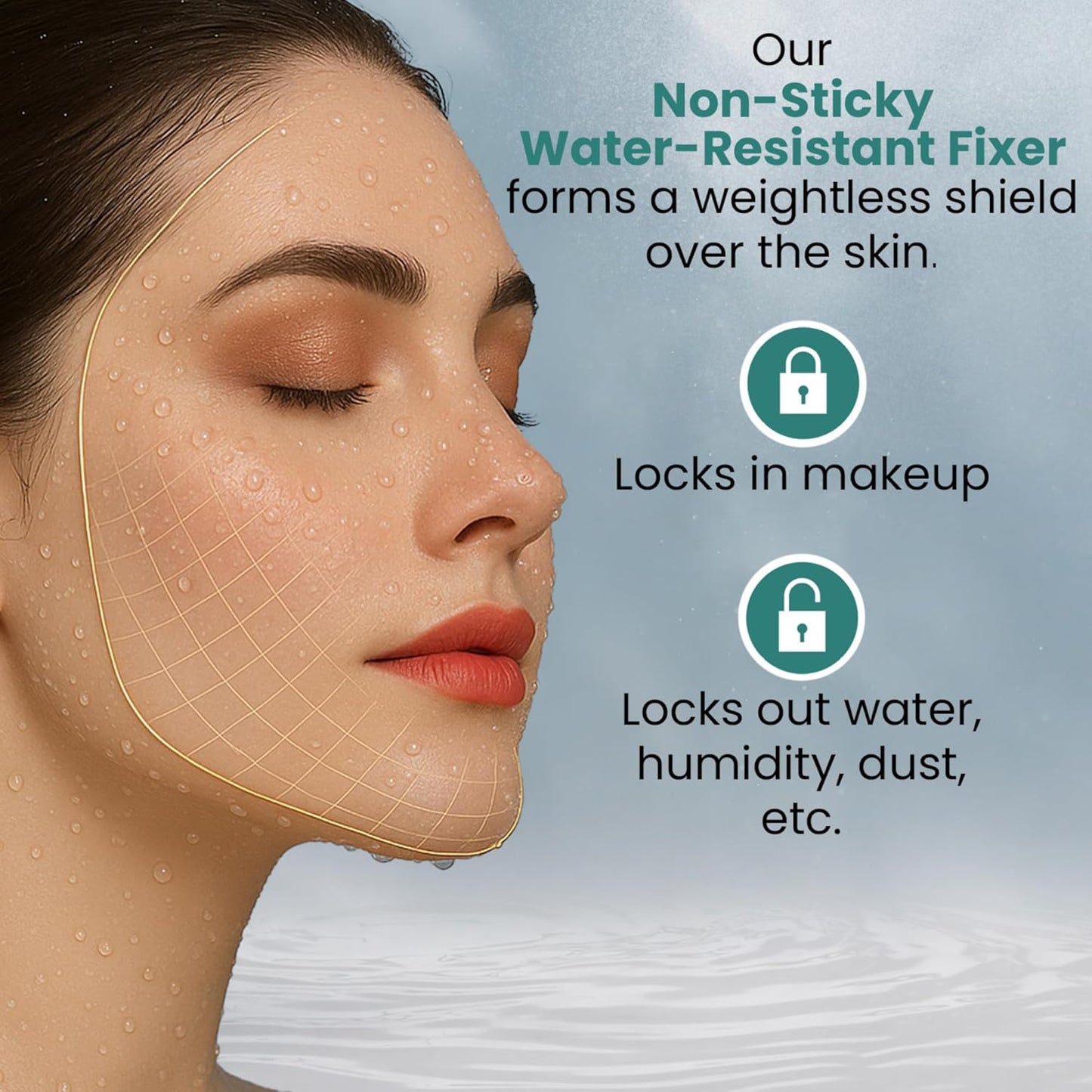 FACES CANADA Ultime Pro Makeup Fixer, 100 ml | Long Lasting Makeup Setting Spray | Keeps Makeup Intact | Hydrates, Soothes & Refreshes Skin | Hyaluronic Acid & Vitamin E Enriched | No Alcohol