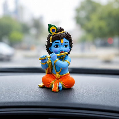 UNOVATE Krishna Idol for Car Dashboard, Krishna Statue, Home Temple, Office