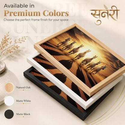 7 Horse Vastu Wall Painting (Landscape Collection) (Natural, Design 22, 48L x 33W cm)