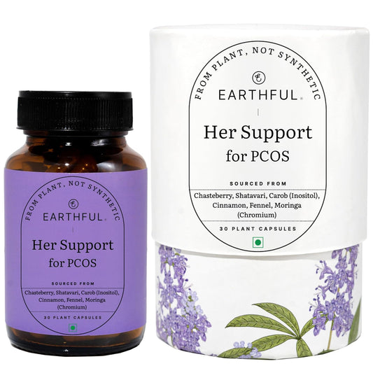 Zephivo Earthful PCOS Balance Capsules | 100% Plant Based | Hormonal Support with Shatavari & Cinnamon | Inositol, Chasteberry To Regulate Cycles, Fight Acne Naturally & Balance PCOS | 30 Capsules