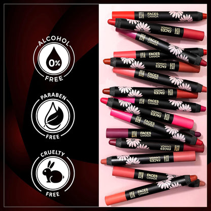 FACESCANADA Comfy Matte Lip Crayon - Sorry Not Sorry (Nude), 2.8G | 8Hr Long Stay | No Dryness | Luxurious Creamy Texture | Intense Color In 1 Stroke | Hydrates & Nourishes | Chamomile & Shea Butter