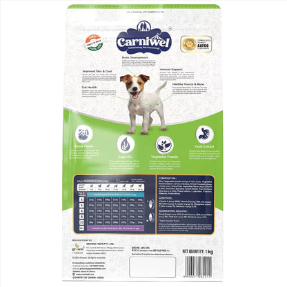 Carniwel Superfoods Adult Dry Dog Food 1Kg | 100% Vegetarian | Fresh & Natural Ingredients | Highly Palatable | GMO Free | Premium Nutrition for Small Dogs