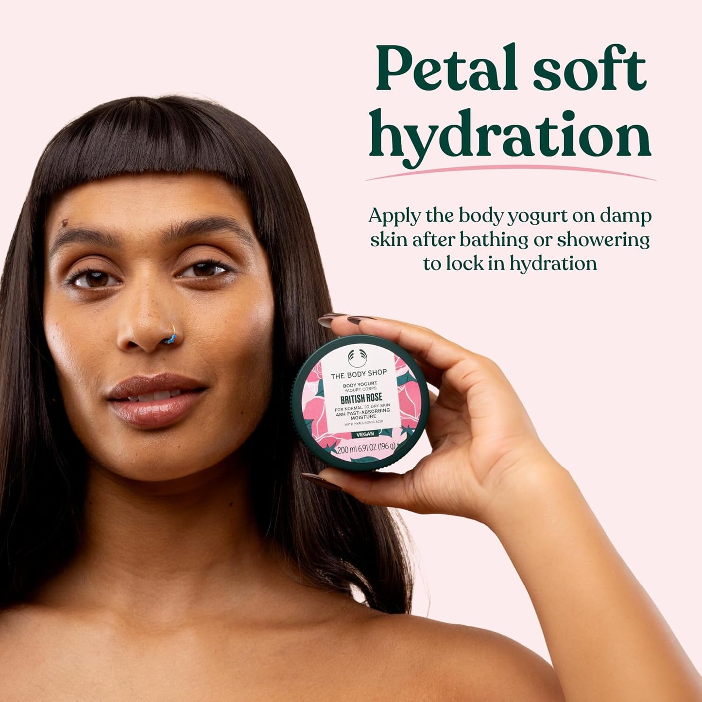 The Body Shop Vegan British Rose Body Yogurt, 200 Ml