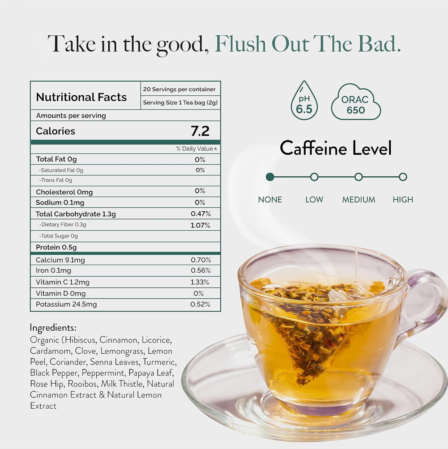 Wellbeing Nutrition Cleanse Tea | Herbal Tea for Healthy Detox, Improved Blood Circulation & Reduced Inflammation | Milk Thistle, Dandelion, Turmeric, Hibiscus (40 Pyramid Tea Bags)