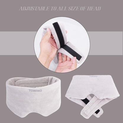 TOWINO® Eye Mask for Sleeping Super Soft & Smooth And Fully Adjustable To All Size Heads - Super Soft & Comfortable for Women and Men, Blindfold for Travelling, Night Sleeping,Nap Suitable for All Family Members Made In India (Grey)