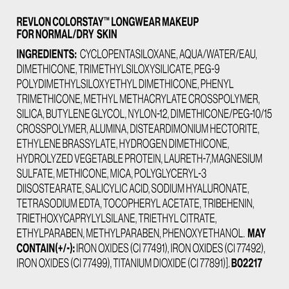 Revlon Liquid Foundation, ColorStay Face Makeup for Normal & Dry Skin, SPF 20, Longwear Medium-Full Coverage with Natural Finish, 250 Fresh Beige, 30 ml