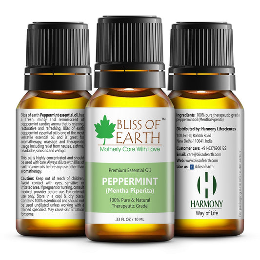 Bliss of Earth Peppermint Essential Oil, 10ml