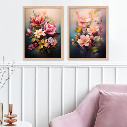 Painting For Home/Wall Decoration - Wall Painting For Living Room Bedroom Framed - Frames For Office Wall Decor (Set of 4) (Medium, Artwork 1)