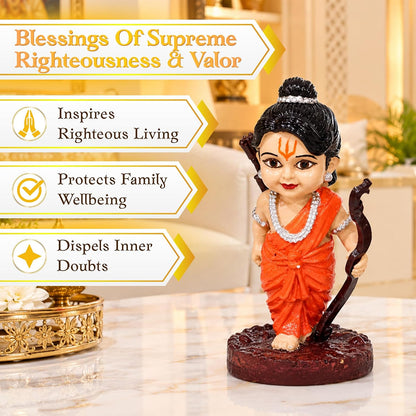 Bal Ram Car Dashboard Idol | Resin Figurine, 4cm Breadth, 96g Weight