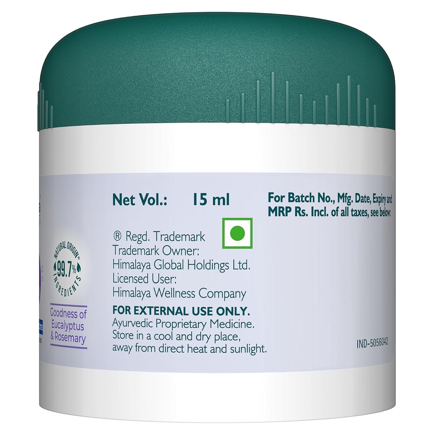 Himalaya Soothing Baby Rub (15ml) | with Eucalyptus Oil | Releives Nasal Congestion & helps easy breathing