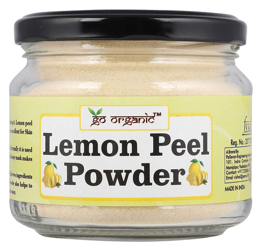 Go Organic Lemon Peel Powder 100% Organic & Chemical Free Skin Cleanser 150Grm (150 Gm)